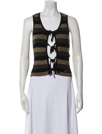 Ganni Merino Wool Striped Sweater