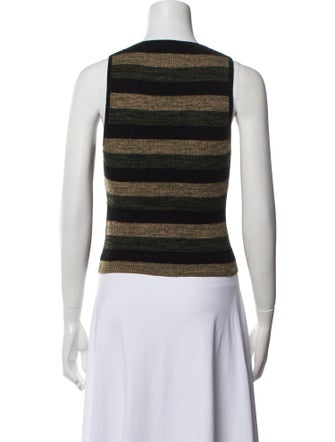 Ganni Merino Wool Striped Sweater