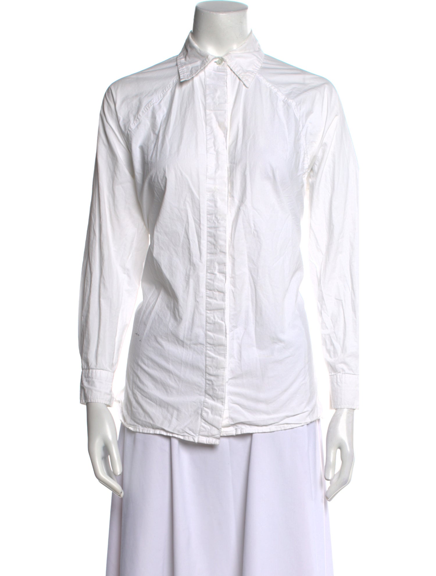 Ganni Long Sleeve Button-Up Top