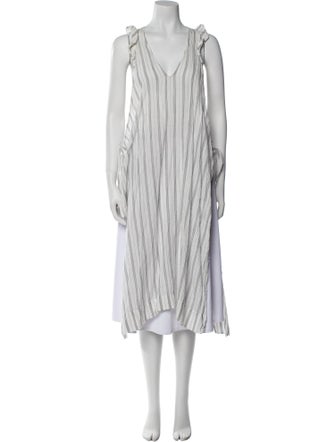 Ganni Striped V-Neck Tunic