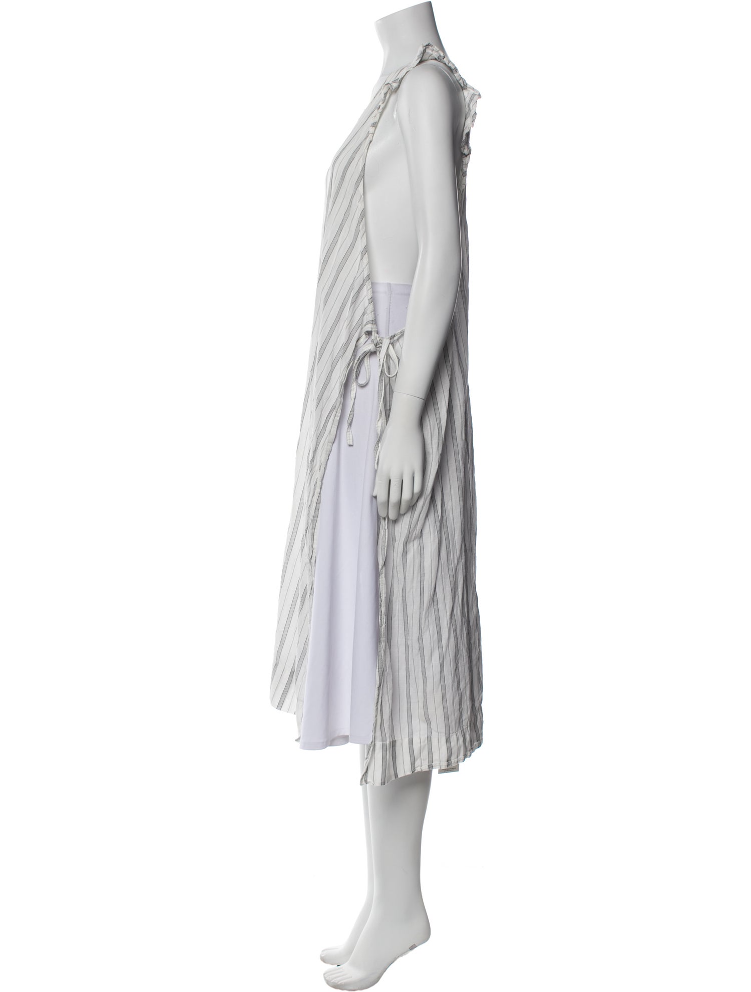 Ganni Striped V-Neck Tunic