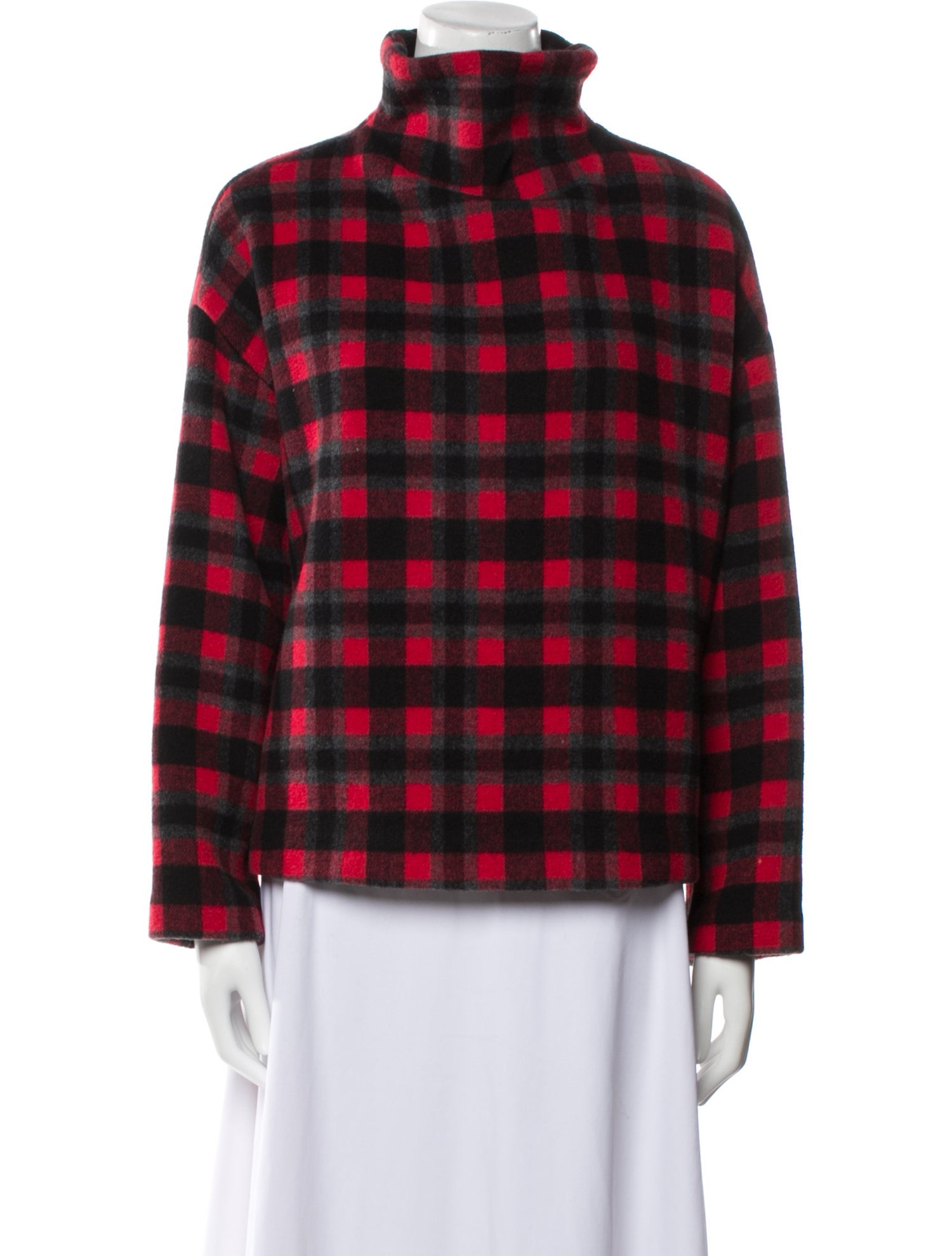 Ganni Wool Plaid Print Jacket
