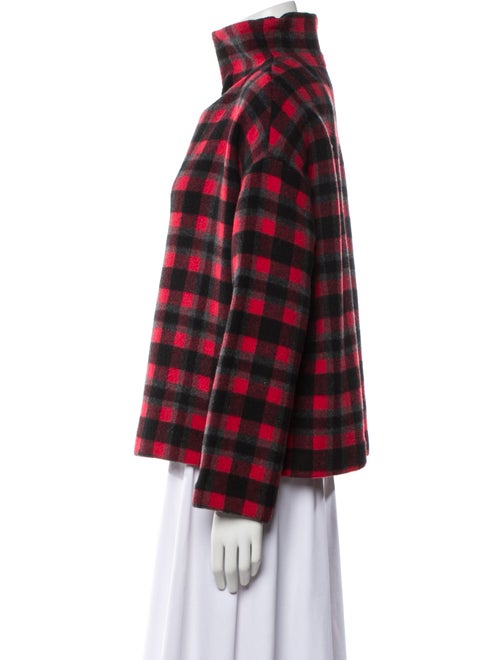 Ganni Wool Plaid Print Jacket