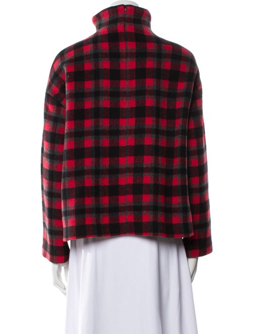 Ganni Wool Plaid Print Jacket