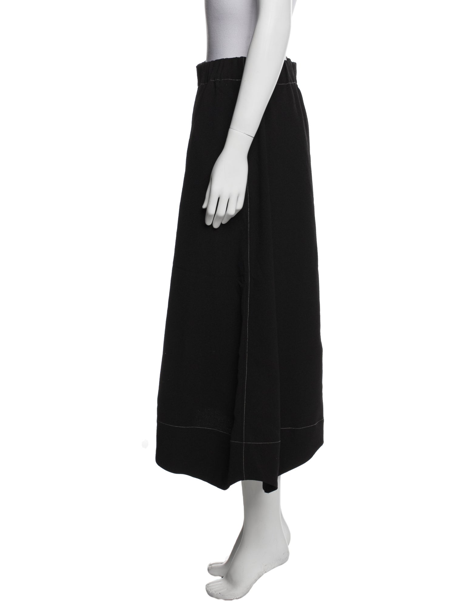 Ganni Embroidered Accent Midi Length Skirt