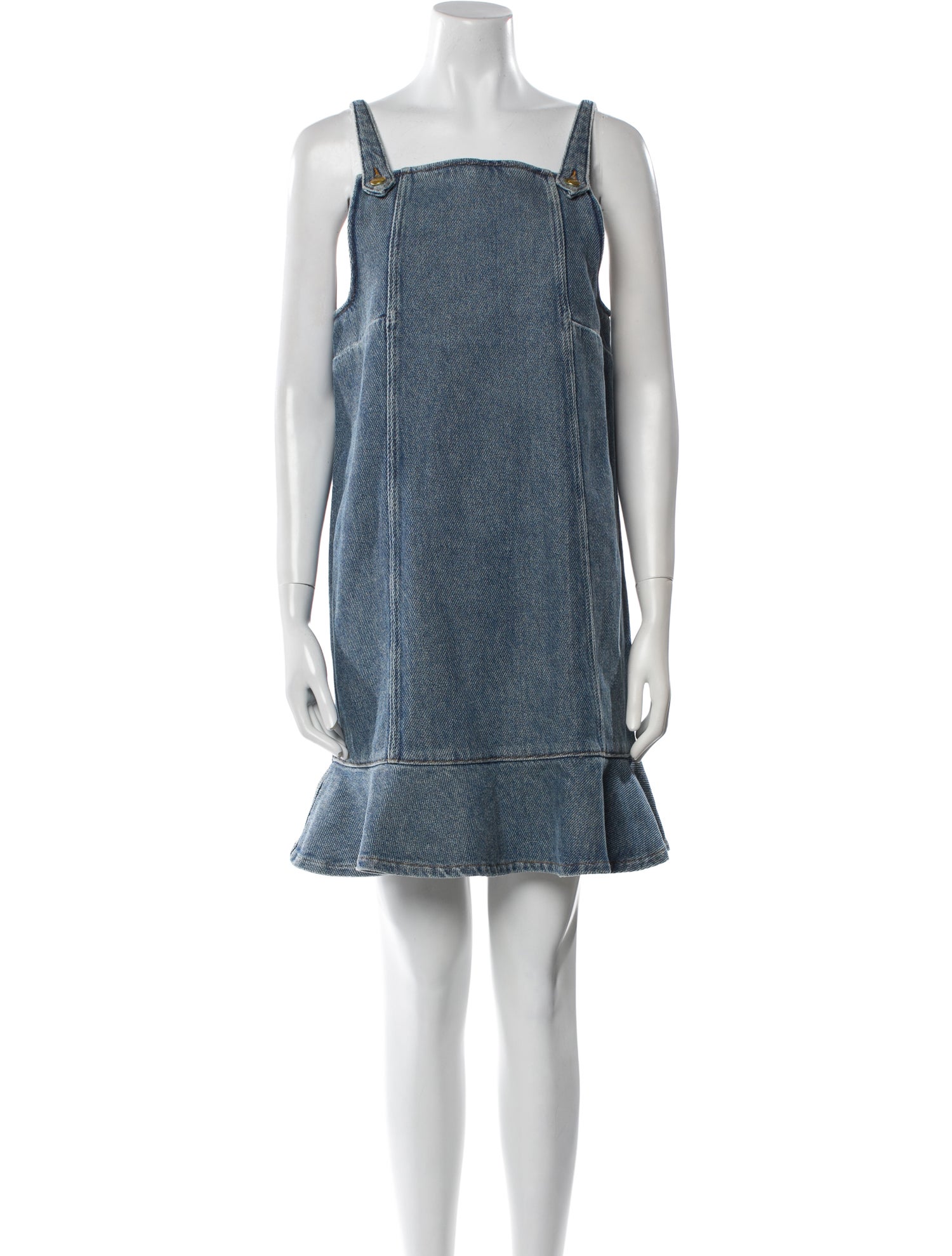 Ganni Square Neckline Mini Dress