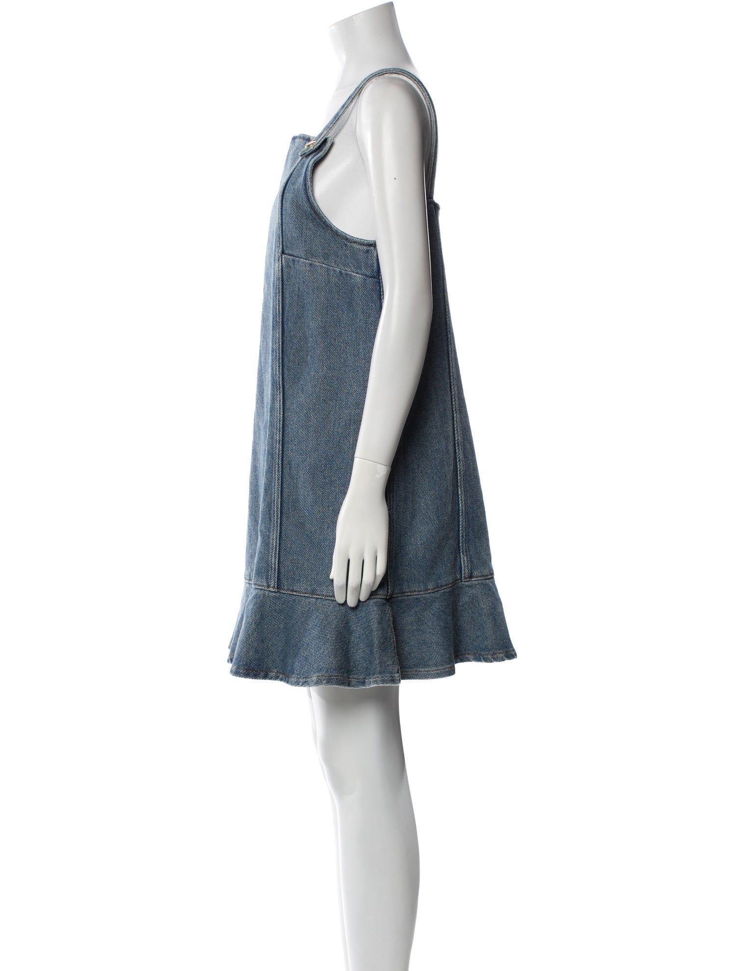 Ganni Square Neckline Mini Dress