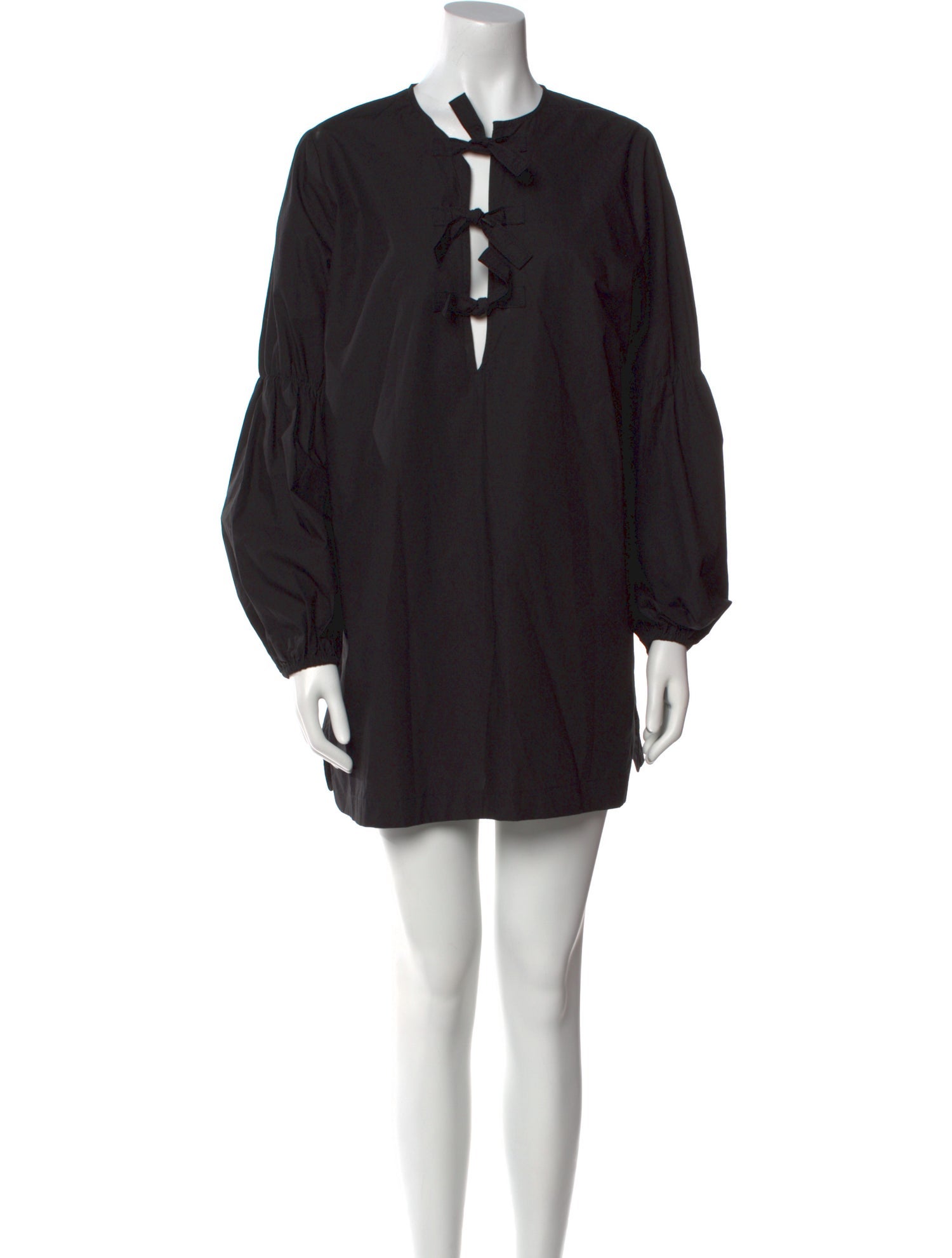 Ganni Plunge Neckline Mini Dress