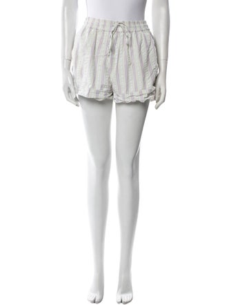 Ganni Striped Mini Shorts