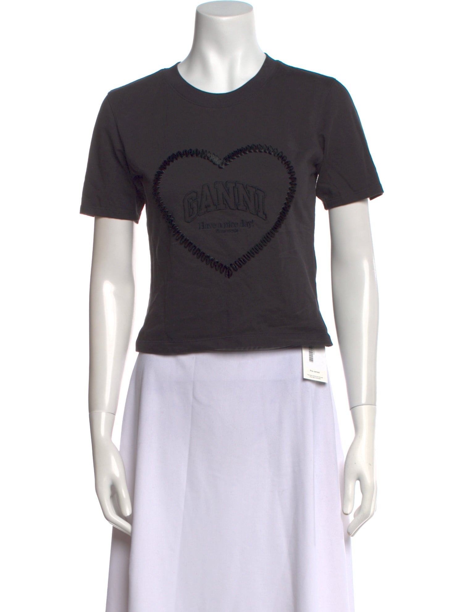 Ganni Graphic Print Crew Neck T-Shirt