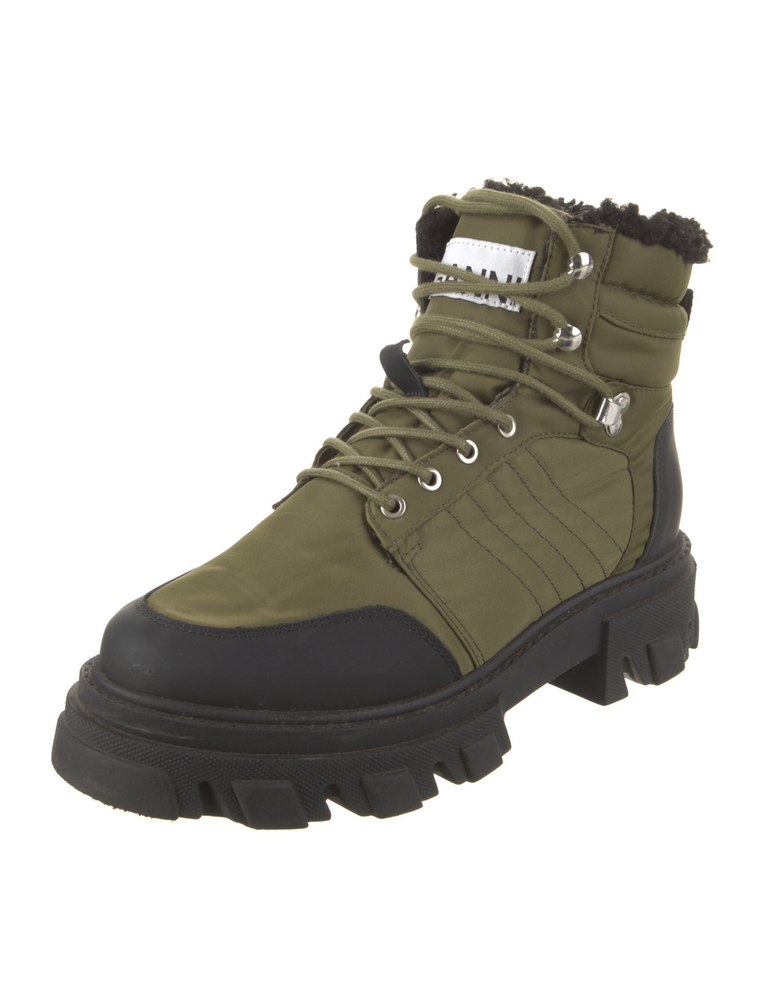 Ganni Nylon Combat Boots