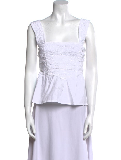 Ganni Square Neckline Sleeveless Crop Top