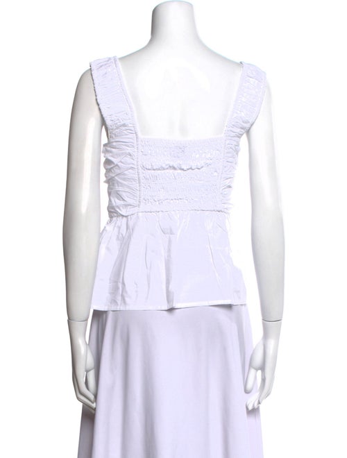 Ganni Square Neckline Sleeveless Crop Top