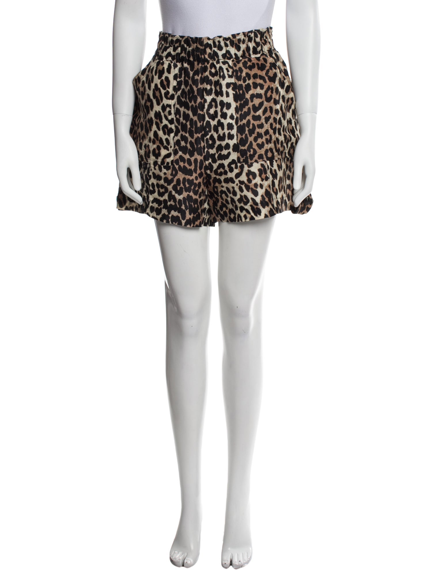 Ganni Linen Mini Shorts