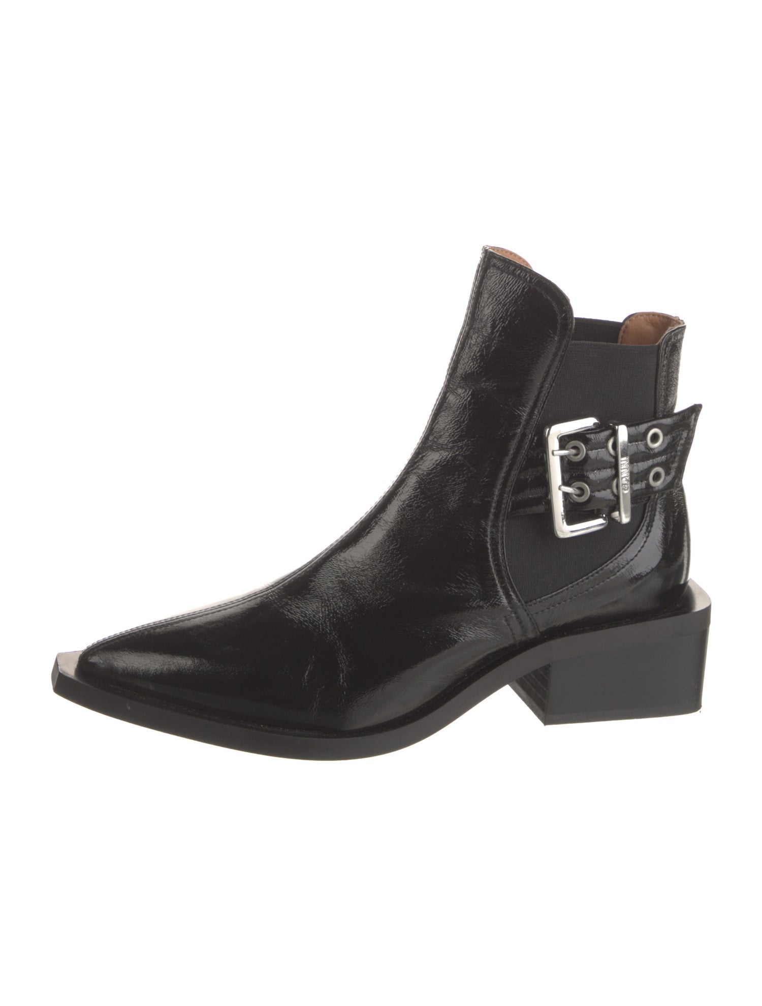 Ganni Leather Chelsea Boots