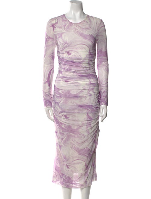 Ganni Printed Midi Length Dress