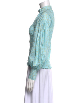 Ganni Printed Mock Neck Sweatshirt