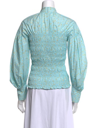 Ganni Printed Mock Neck Sweatshirt