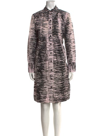 Ganni Animal Print Knee-Length Dress