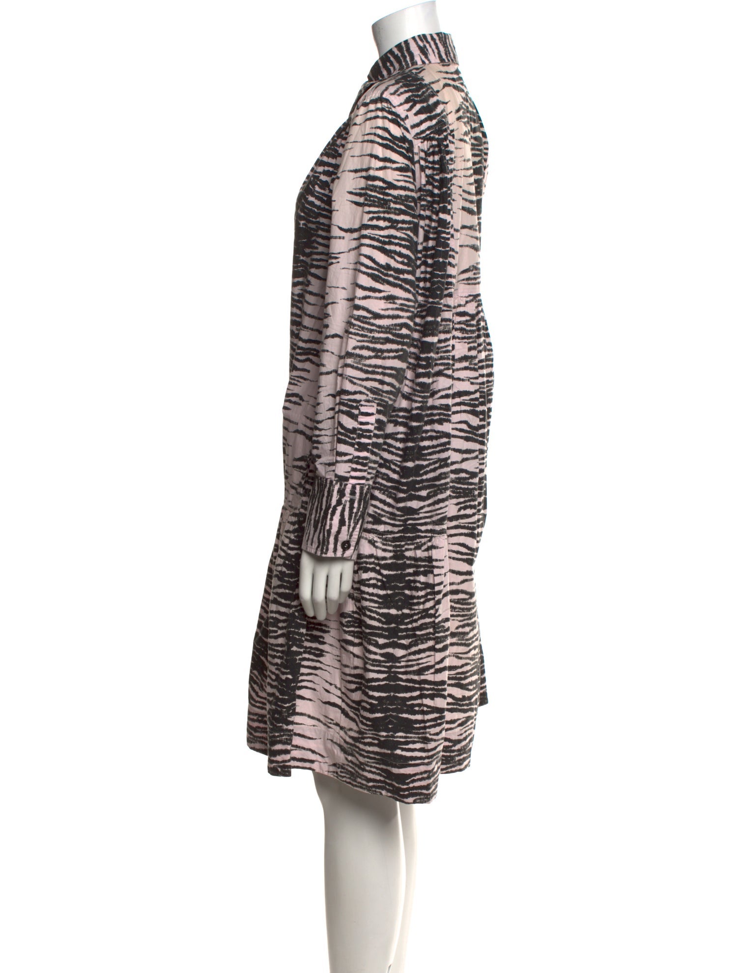 Ganni Animal Print Knee-Length Dress
