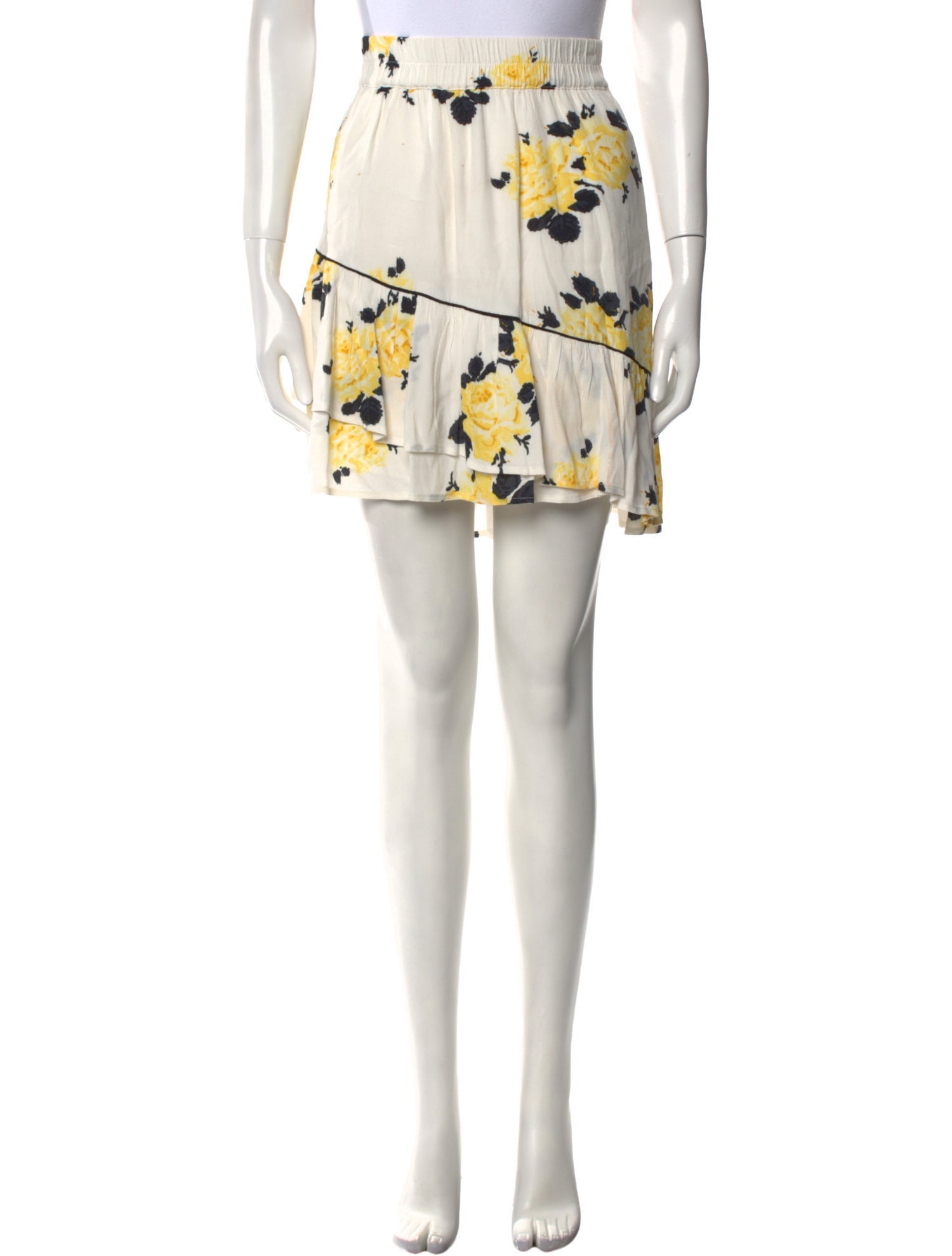 Ganni Floral Print Mini Skirt