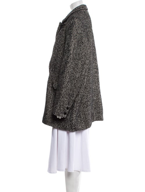 Ganni Tweed Pattern Peacoat