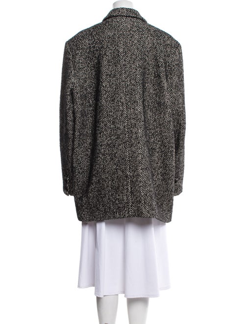 Ganni Tweed Pattern Peacoat