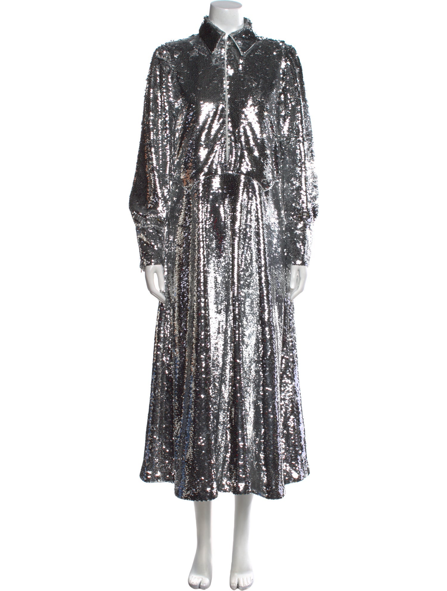 Ganni Mock Neck Long Dress w/ Tags