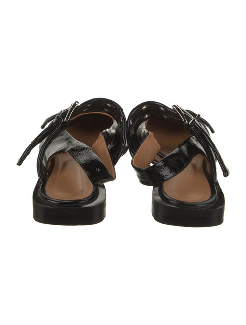 Ganni Patent Leather Slingback Flats