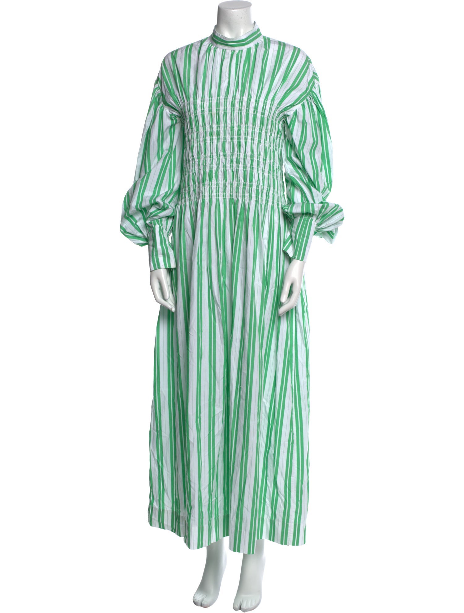 Ganni Striped Long Dress