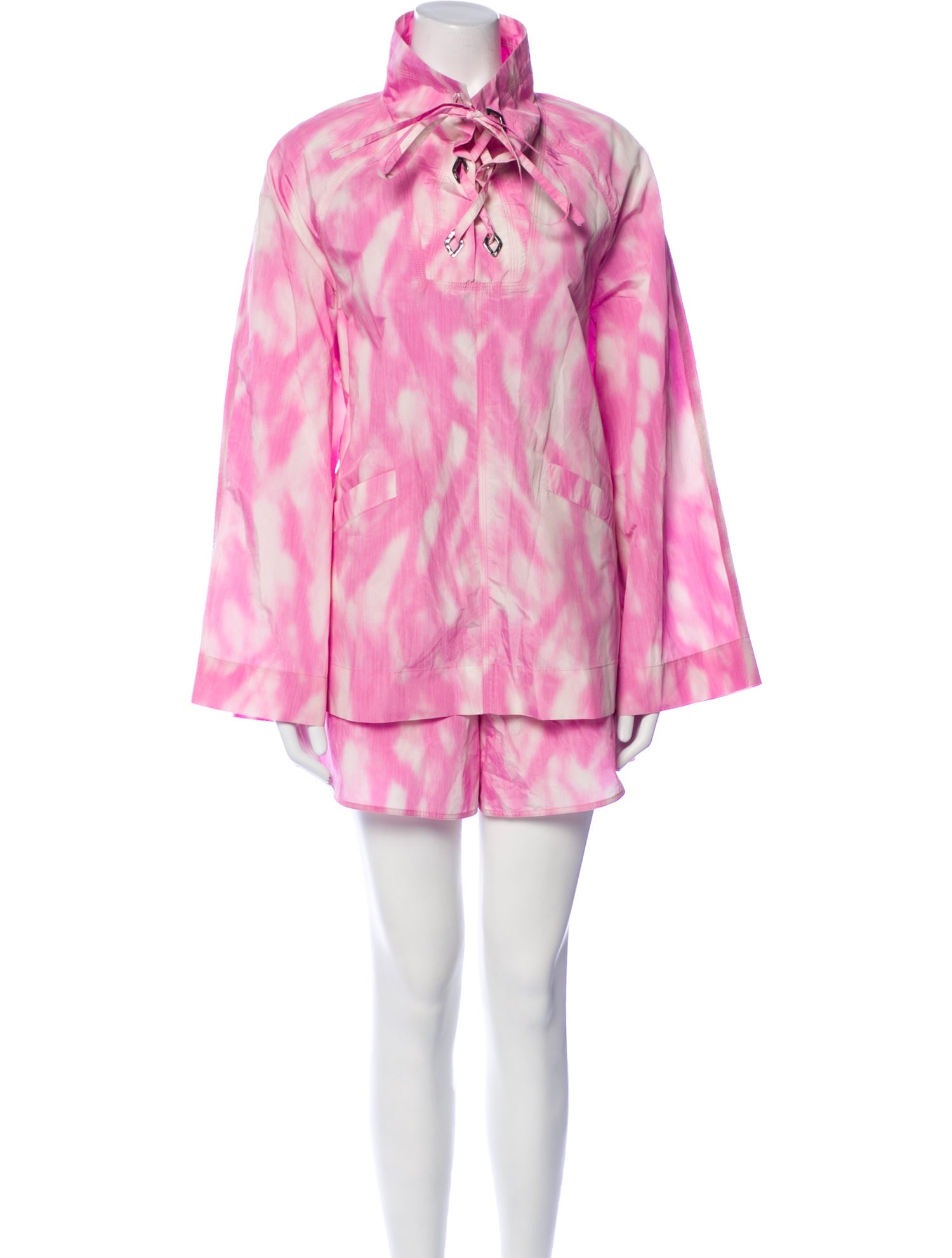 Ganni Tie-Dye Print Short Set