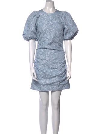 Ganni Crew Neck Mini Dress