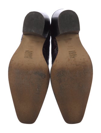 Ganni Patent Leather Printed Western Boots