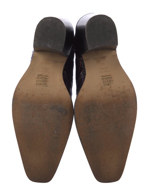 Ganni Patent Leather Printed Western Boots