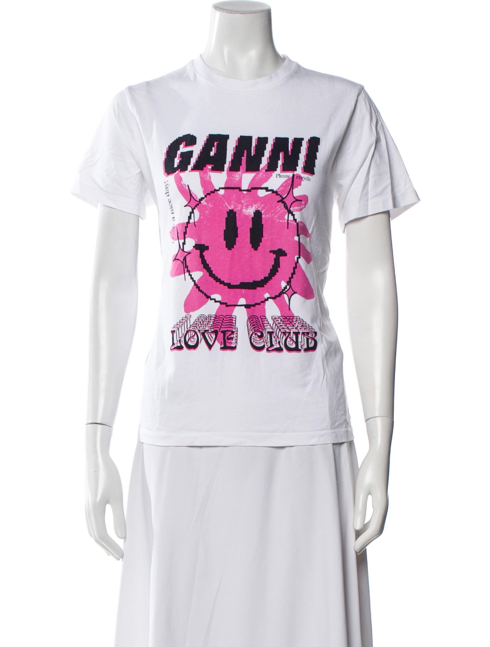 Ganni Graphic Print Crew Neck T-Shirt
