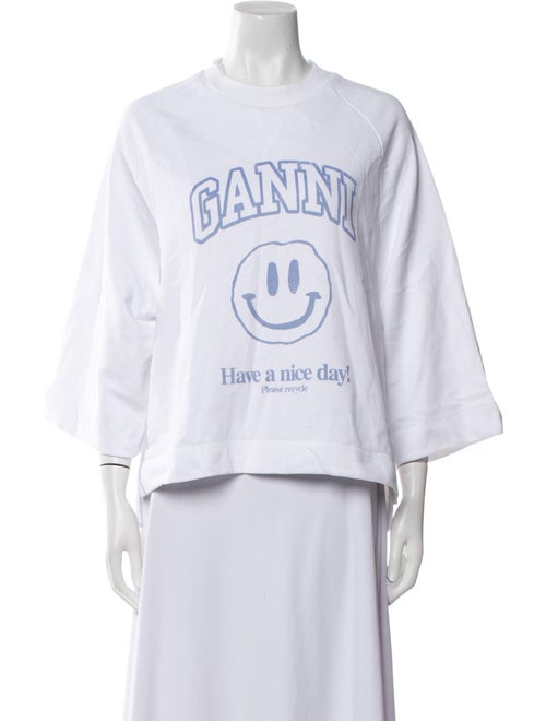 Ganni Graphic Print Crew Neck Sweatshirt