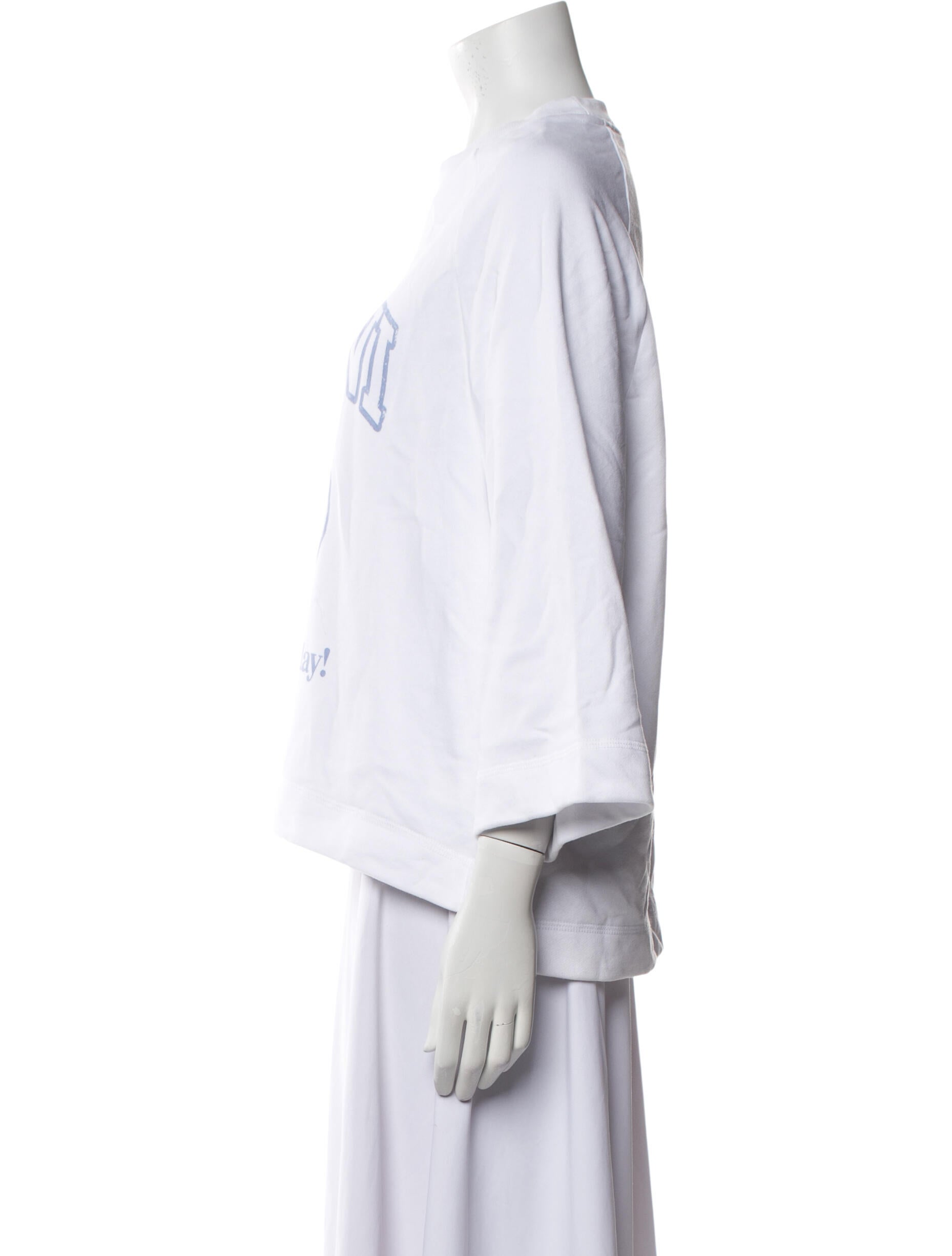 Ganni Graphic Print Crew Neck Sweatshirt