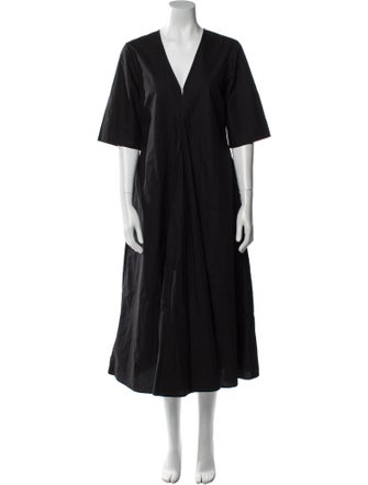 Ganni V-Neck Long Dress