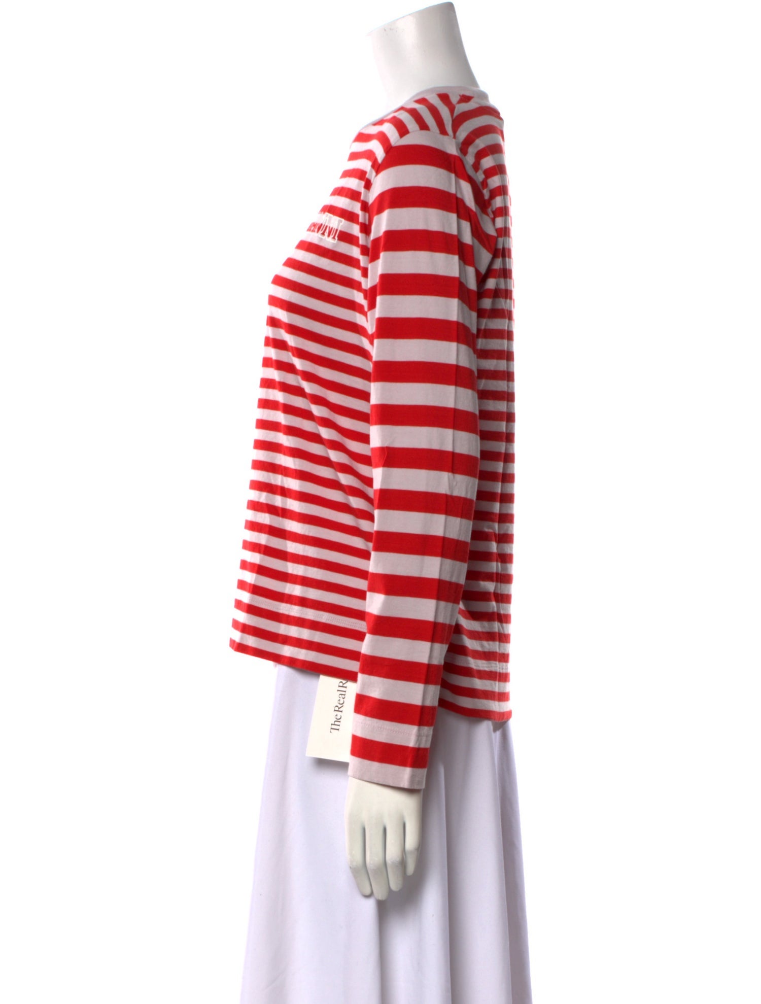 Ganni Striped Crew Neck Top