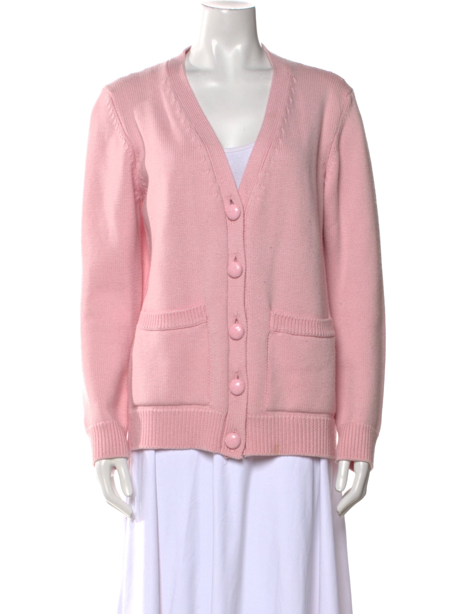 Ganni Merino Wool V-Neck Sweater