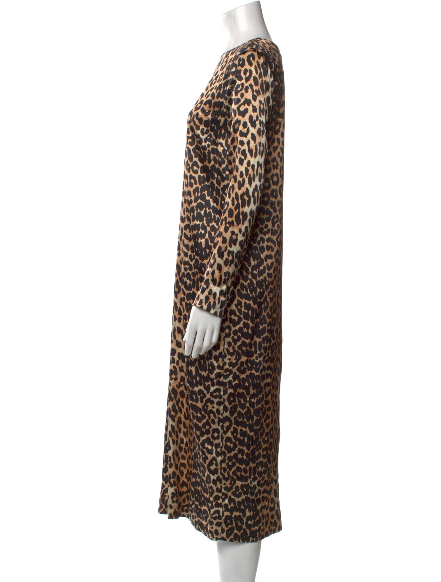 Ganni Animal Print Long Dress
