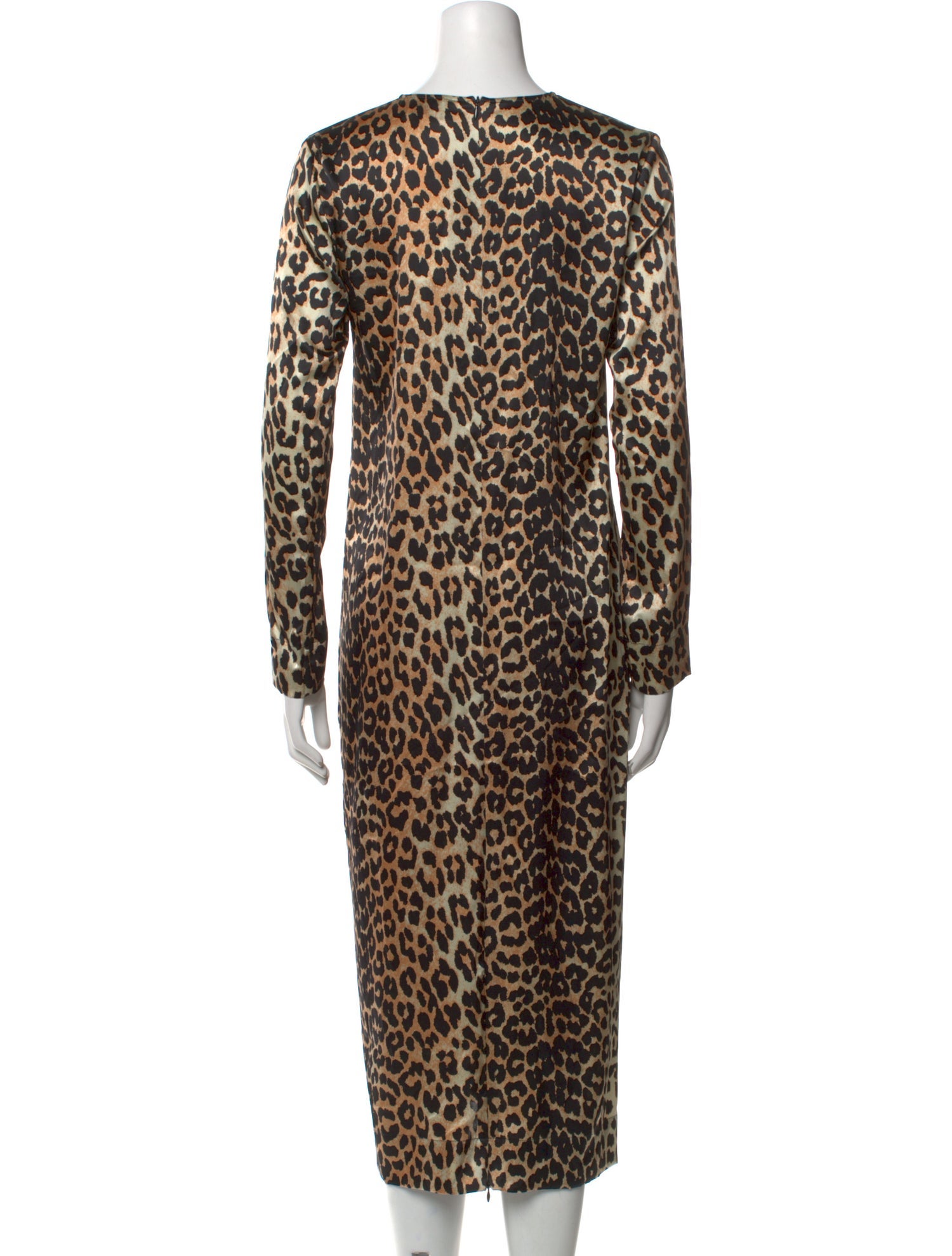 Ganni Animal Print Long Dress