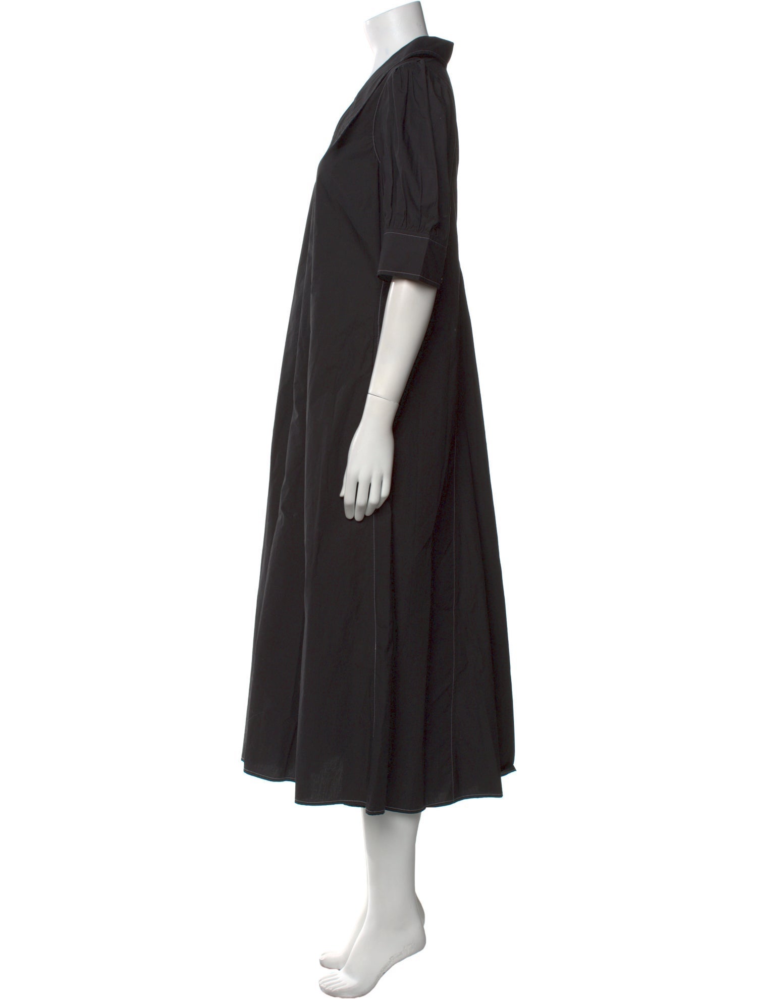 Ganni V-Neck Long Dress