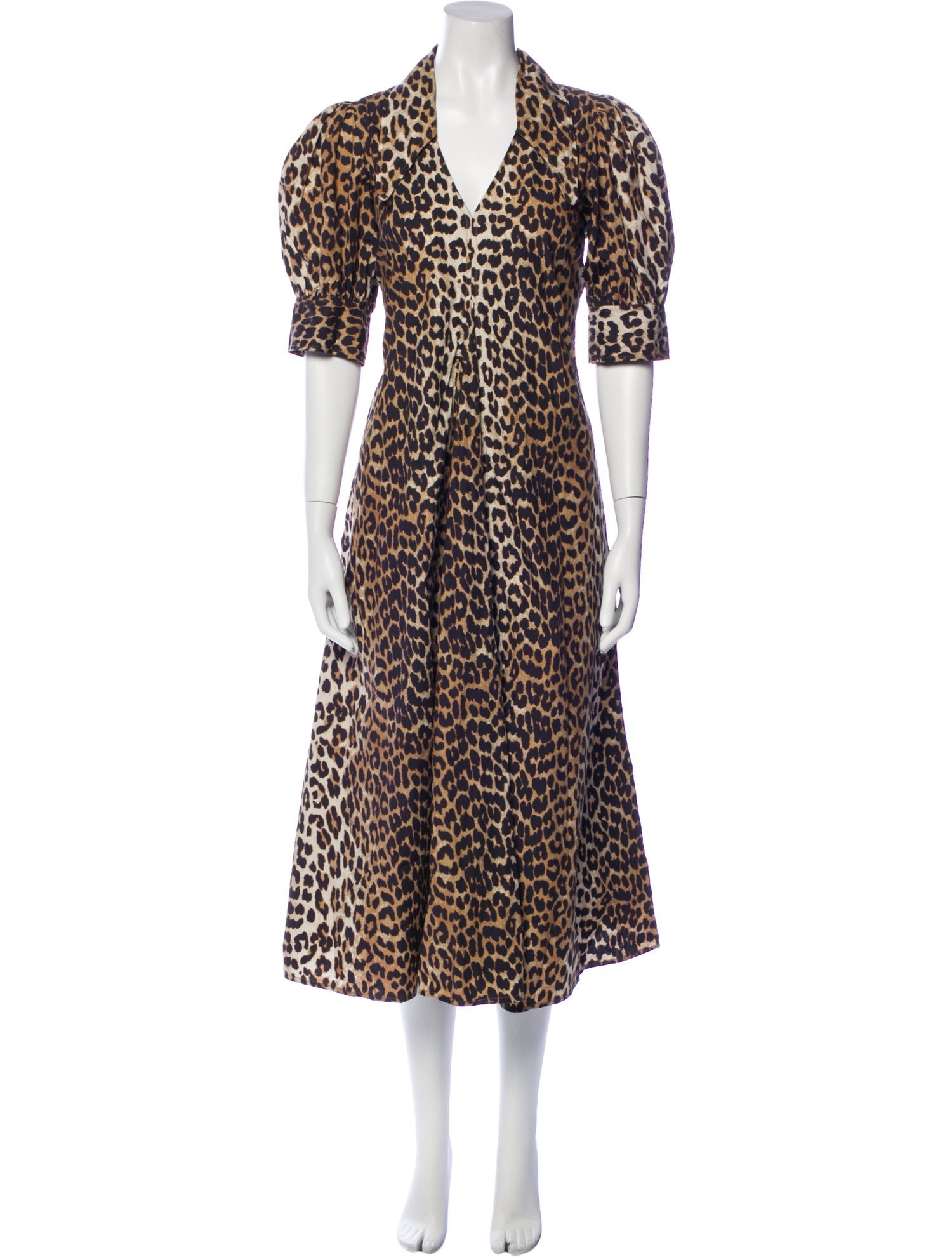 Ganni Animal Print Long Dress