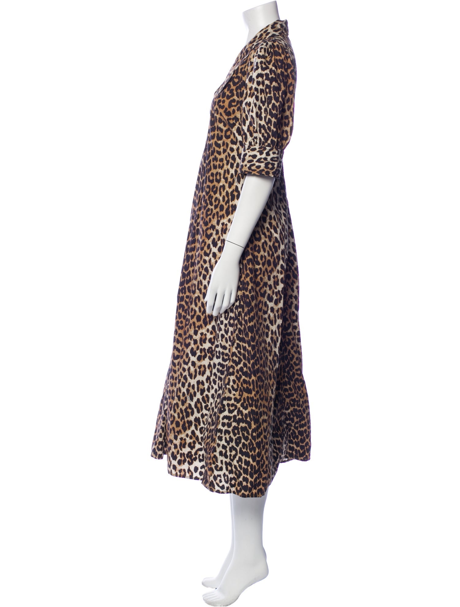 Ganni Animal Print Long Dress