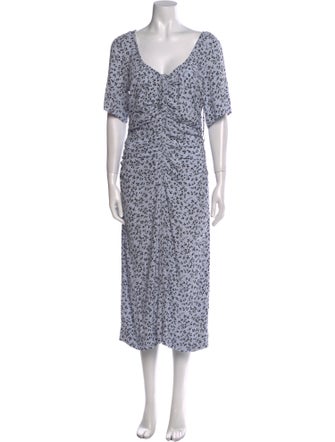 Ganni Floral Print Long Dress