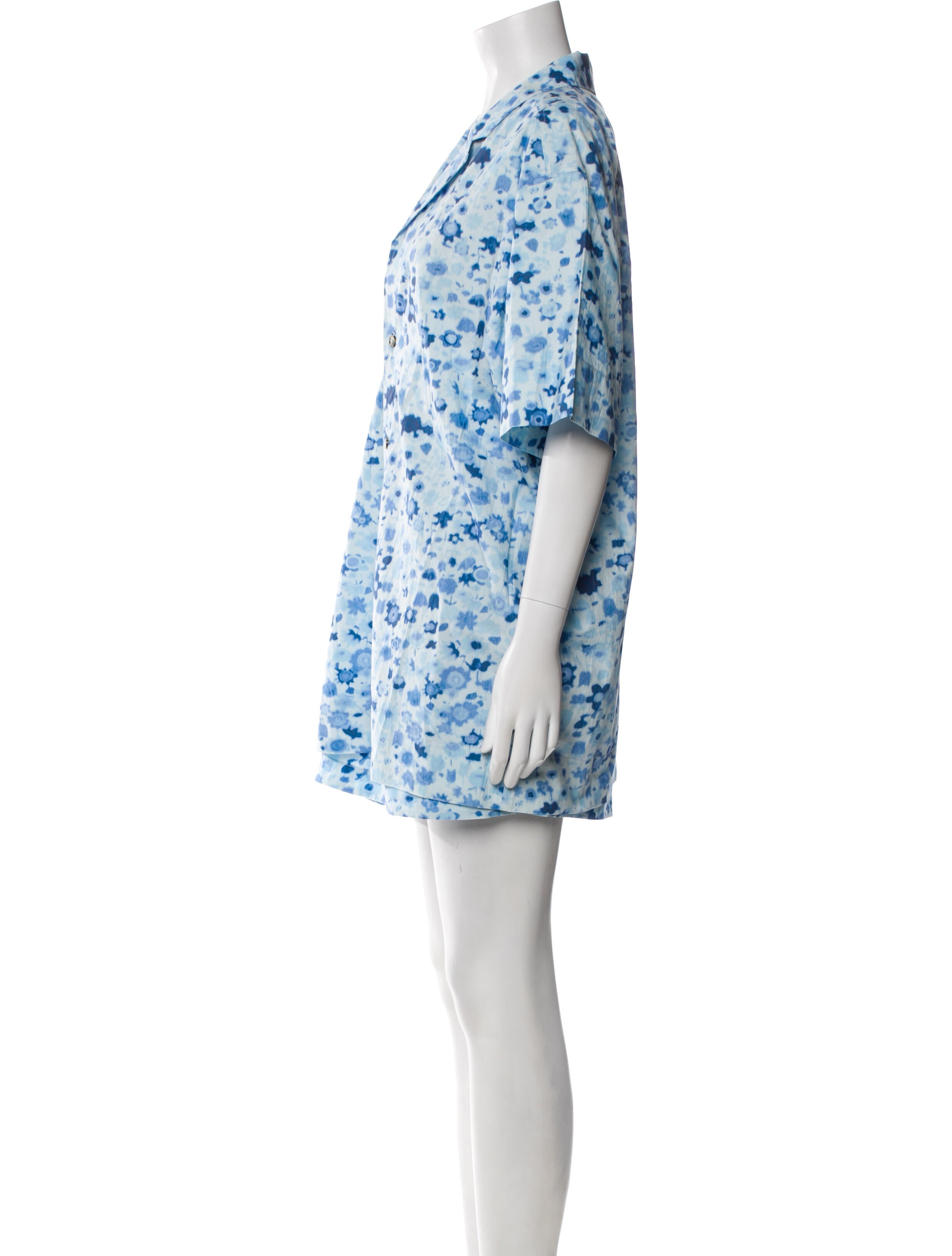 Ganni Floral Print Short Set