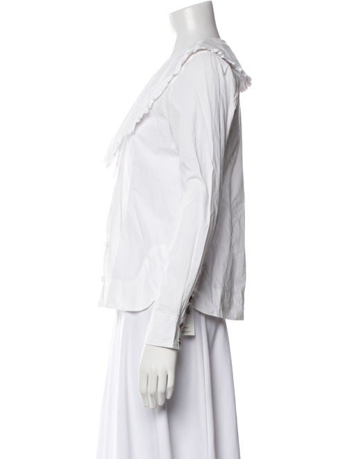 Ganni Long Sleeve Button-Up Top