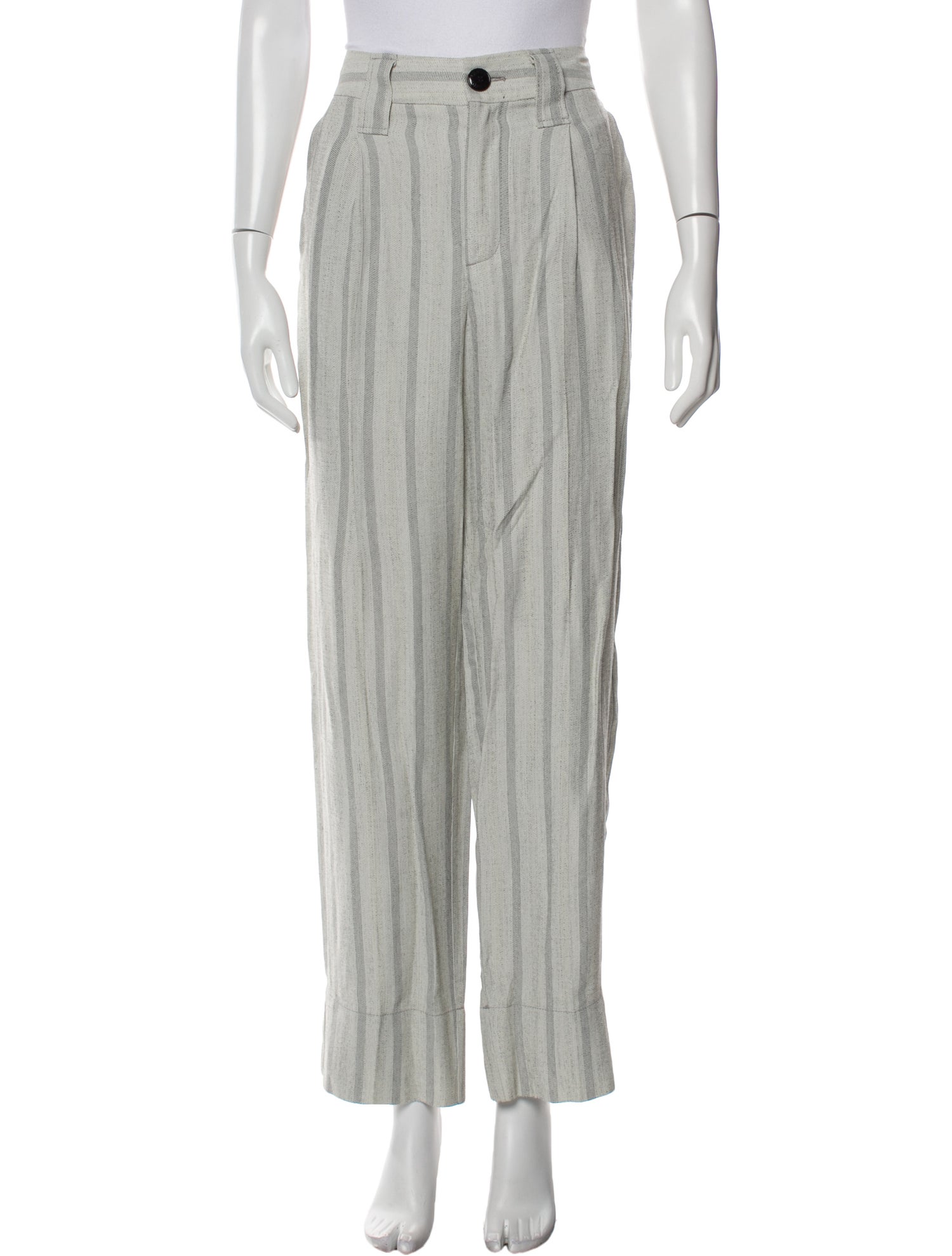 Ganni Striped Wide Leg Pants