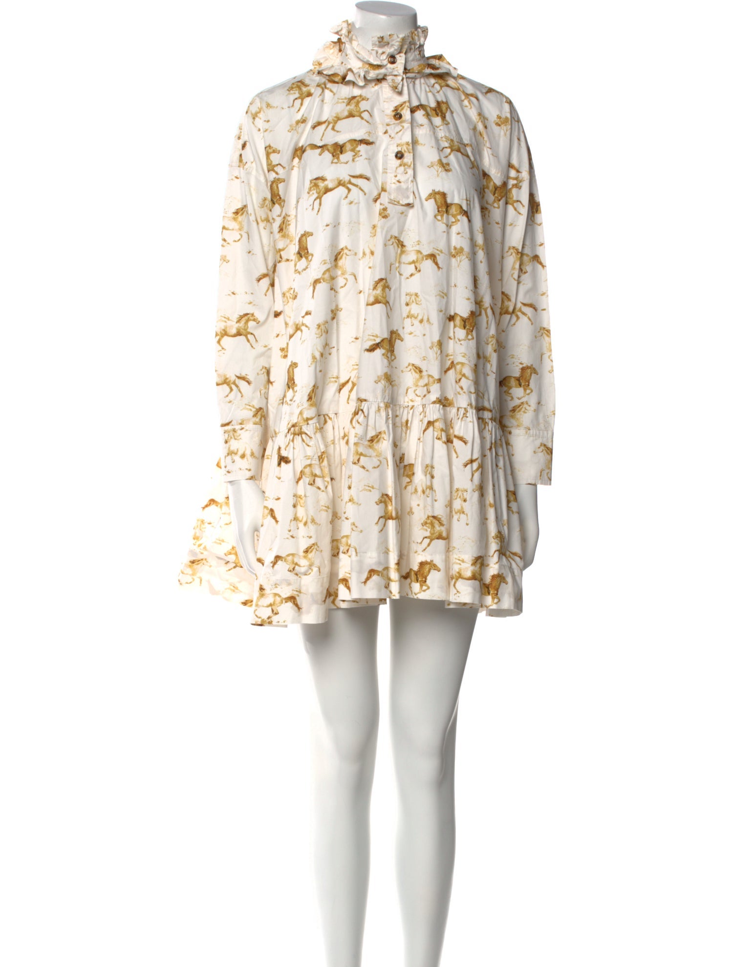 Ganni Floral Print Mini Dress